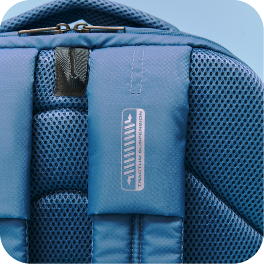 負荷を軽減するサスペンション付ストラップ